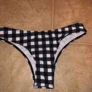 NWOT Cheeky Gingham Bikini Bottoms